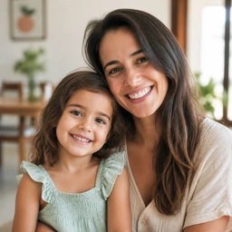 Imagem ilustrativa de mãe e filha sorrindo